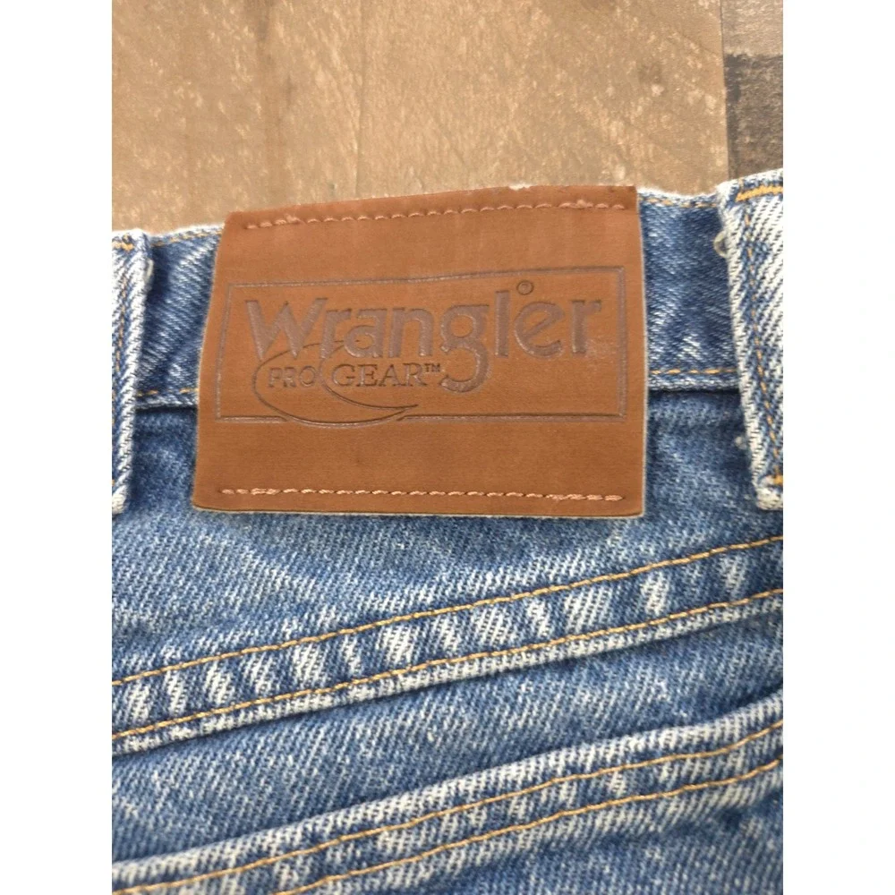 VTG Wrangler Pro Gear Upland Brush Guard Hunting Jeans 34 x 32 Denim Nylon Brown